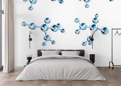 Set of abstract molecular structure Wall mural