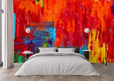 abstract oil painting. art brushstrokes watercolor. modern and contemporary artwork. colorful backgr Wall mural