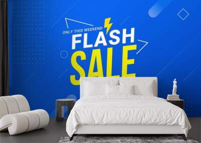 Flash sale discount banner template promotion design for business Wall mural