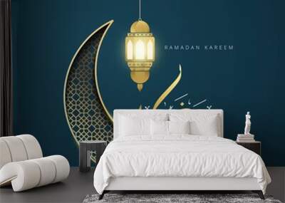 Ramadan kareem Islamic greeting card template design background Wall mural