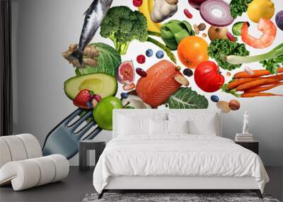 Eating Healthy Food Wall mural