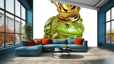 Frog prince with gold crown Wall mural