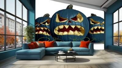 Goth Pumpkin Halloween Group Wall mural