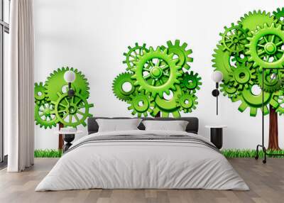 growth of industry and business success trees growing symbol Wall mural