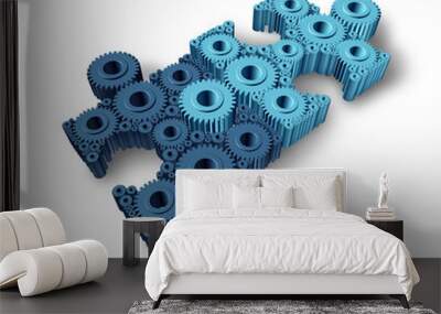 Jigsaw Puzzle Connections Wall mural