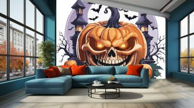 halloween background with pumpkin Wall mural