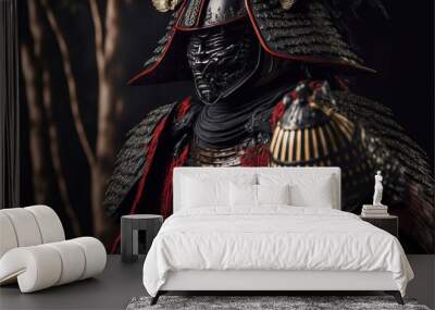 ancient samurai preparing for combat Wall mural