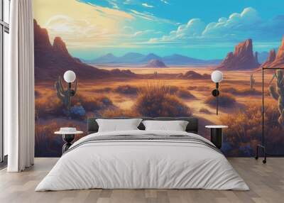 Tranquil Sunset over Beautiful Natural Landscape Wall mural