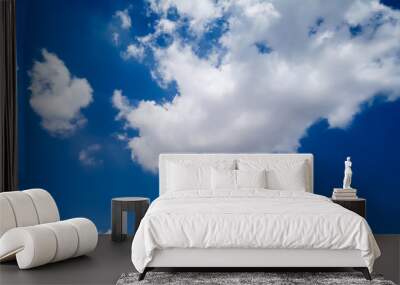 blue sky with clouds in sunny day Wall mural