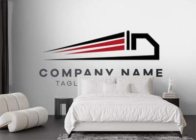 Truck concept business logo template vector illustration. Speed delivery cargo logo design  Wall mural