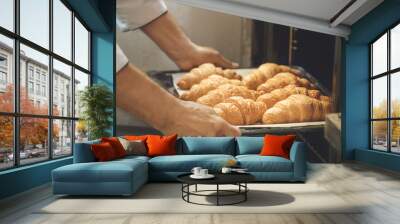  Bakery chef cooking bake in the kitchen professional Wall mural