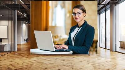 Concept for businesswoman in expensive hotel Wall mural