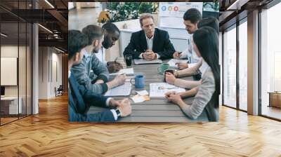 Group of people business meeting team work concept Wall mural