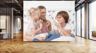 Mother and Children Parenting Motherhood Love Care Concept Wall mural