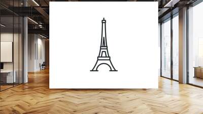 eiffel tower icon template color editable. eiffel tower symbol vector sign isolated on white background illustration for graphic and web design. Wall mural