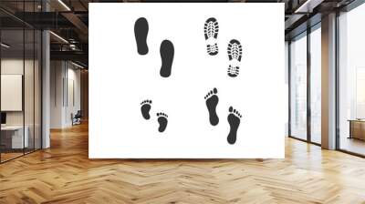 Footsteps icon template color editable. Shoes Footsteps symbol vector sign isolated on white background. Simple logo vector illustration for graphic and web design. Wall mural