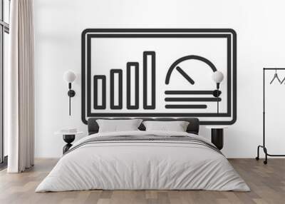 Project dashboard linear icon template color editable. dashboard in monitor computer symbol vector sign isolated on white background. Simple logo vector illustration for graphic and web design. Wall mural