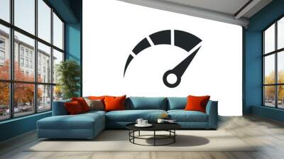 Speed test internet measure icon template color editable. Speedometer symbol vector sign isolated on white background illustration for graphic and web design. Wall mural