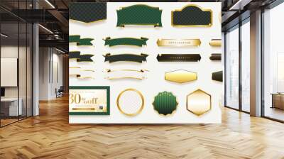 A set of luxurious vintage labels Wall mural