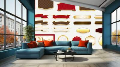 A set of luxurious vintage labels Wall mural