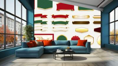 A set of luxurious vintage labels Wall mural