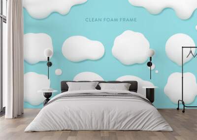 clean foam frame Wall mural