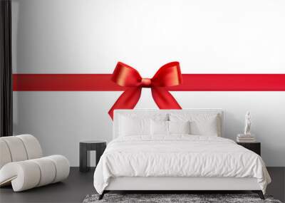 red bow design material Wall mural