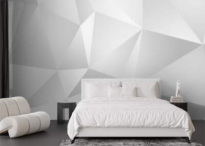 Abstract White and gray color technology modern background design vector Illustration. White cloth background abstract with soft waves. Wall mural