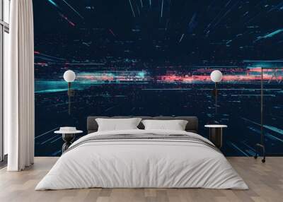 Abstract Digital Data Stream. Wall mural