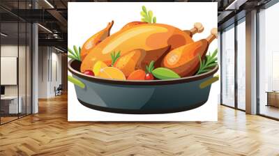 roast turkey in a pot with its aromas- Wall mural