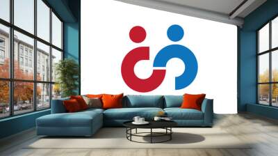 Community Design Logo. Initial Letter CO For Company Wall mural