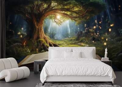 fairy tale book, AI generated Wall mural