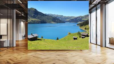 lac de Roselend dans les Alpes Wall mural