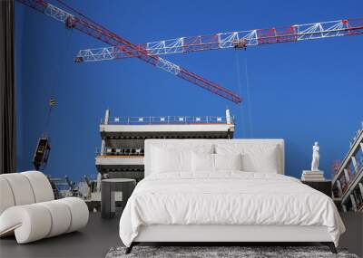 panoramic building site Wall mural