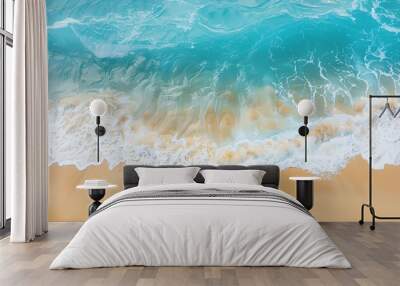 wave on the beach, AI generated Wall mural