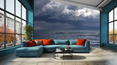 Storm over the sea Wall mural