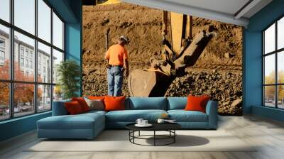 Track Hoe Wall mural