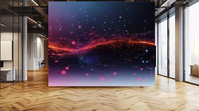 Digital background for tech, data design, digital high tech design for banner ,poster and card. Data flow concept background Wall mural