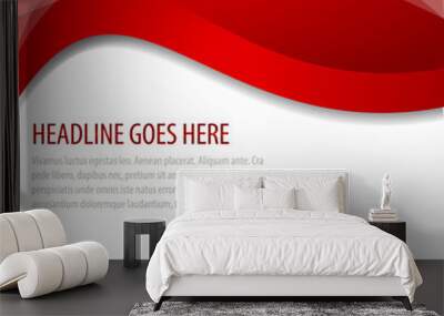 Red vector abstract background Wall mural