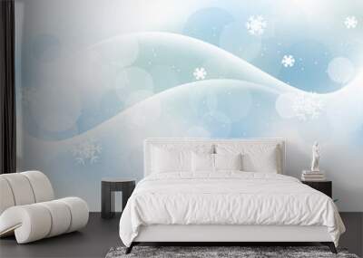 Winter vector background for christmas greeting card Wall mural