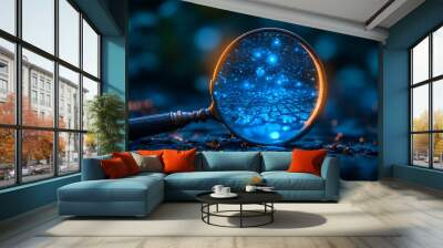 “Magnifying Glass on an Old Map Surface”
 Wall mural