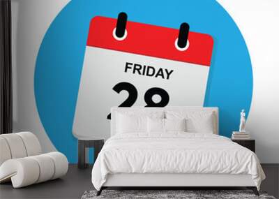 28 friday icon with white background Wall mural