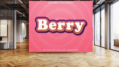 berry editable text effect template use for business logo and brand Wall mural