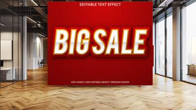 big sale text effect template with minimalist style and bold font concept use for brand label and promotion tag Wall mural