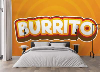 burrito logo with editable text effect template Wall mural