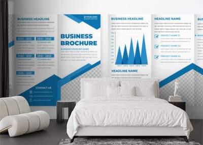 business brochure template vector design with minimalist and modern style Wall mural