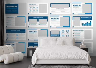 business brochure template with abstract style use for corporate presentation Wall mural