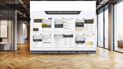 business brochure template with clean style and minimalist layout concept use for business proposal and annual report Wall mural