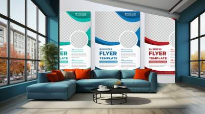 business flyer template with minimalist layout and modern style Wall mural