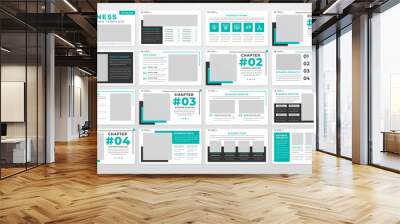 business ppt presentation template with modern concept and minimalist layout use for annual report company profile and business proposal	 Wall mural